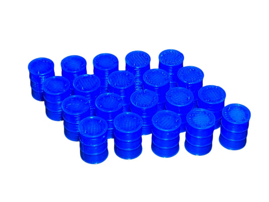 Oil Drum Barrels OO HO Gauge New Blue 1:76 Scale Models Train Railway 18 Pack 3D Peak Print