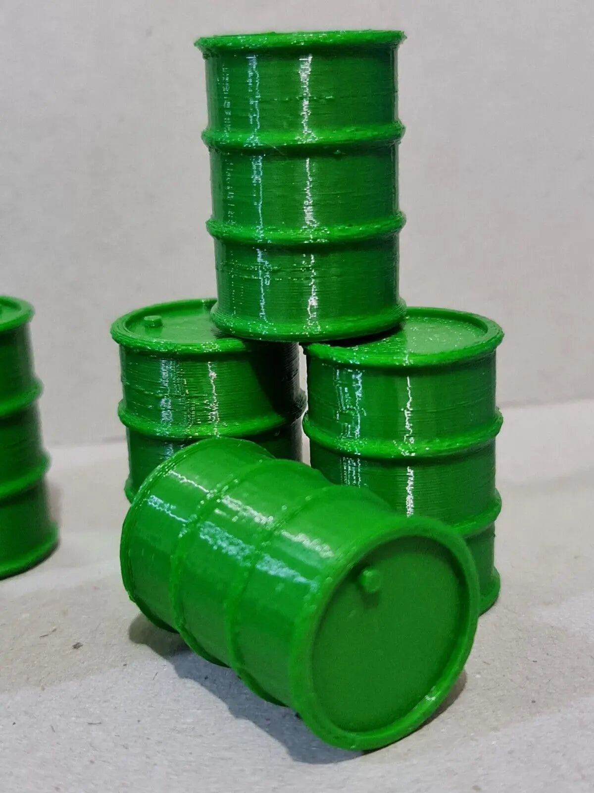 200L Oil Drums Barrels 12pcs 1:24 scale Diorama G Gauge Garden Railway Train 3D Peak Print