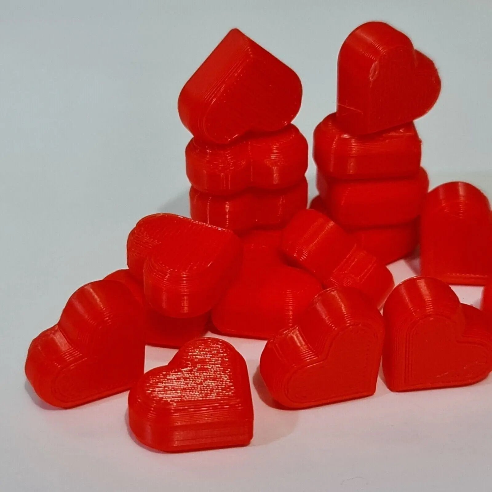 18 x Love Letter Pocket Token Love Hearts 20mm Valentine Wedding Decorations 3D Peak Print