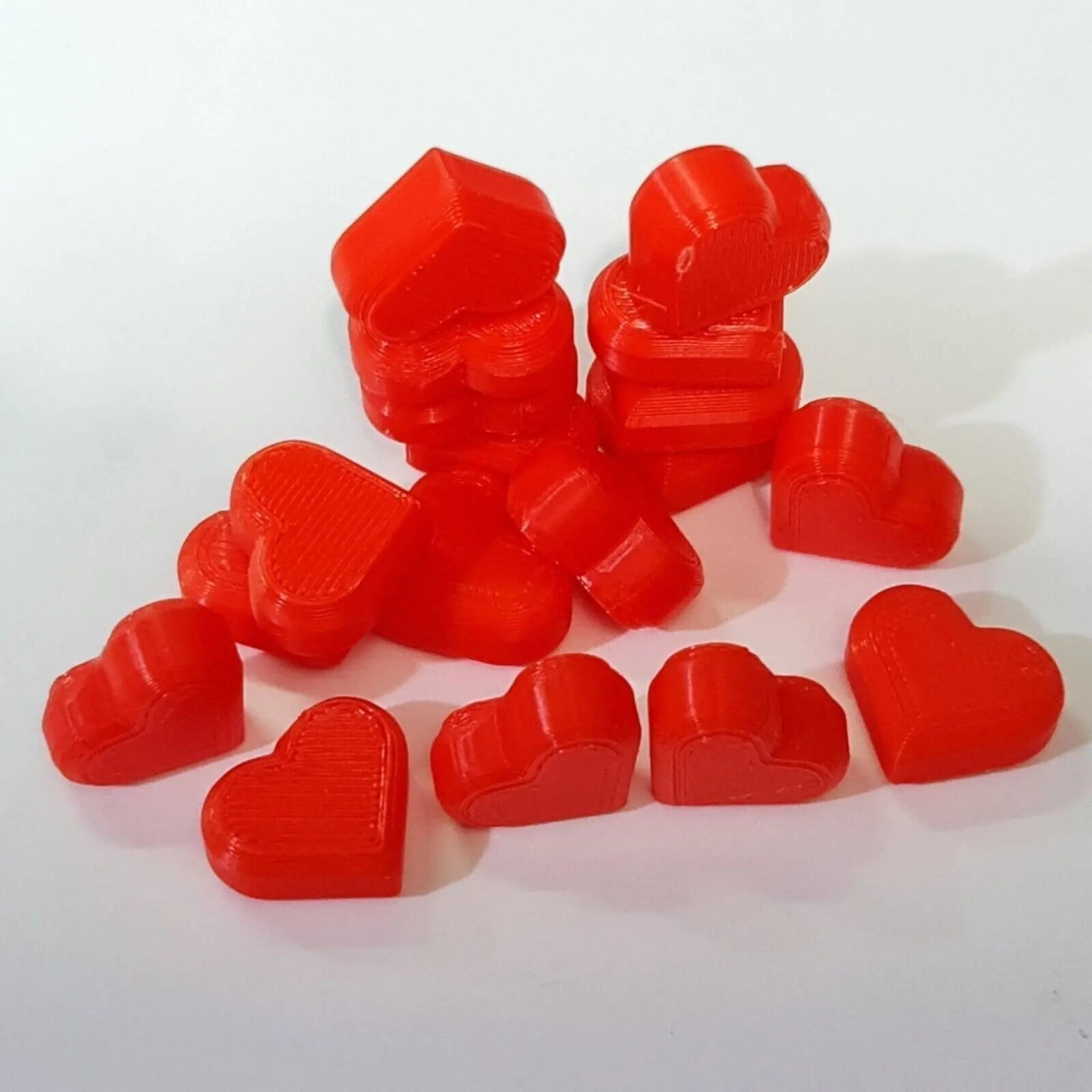 18 x Love Letter Pocket Token Love Hearts 20mm Valentine Wedding Decorations 3D Peak Print