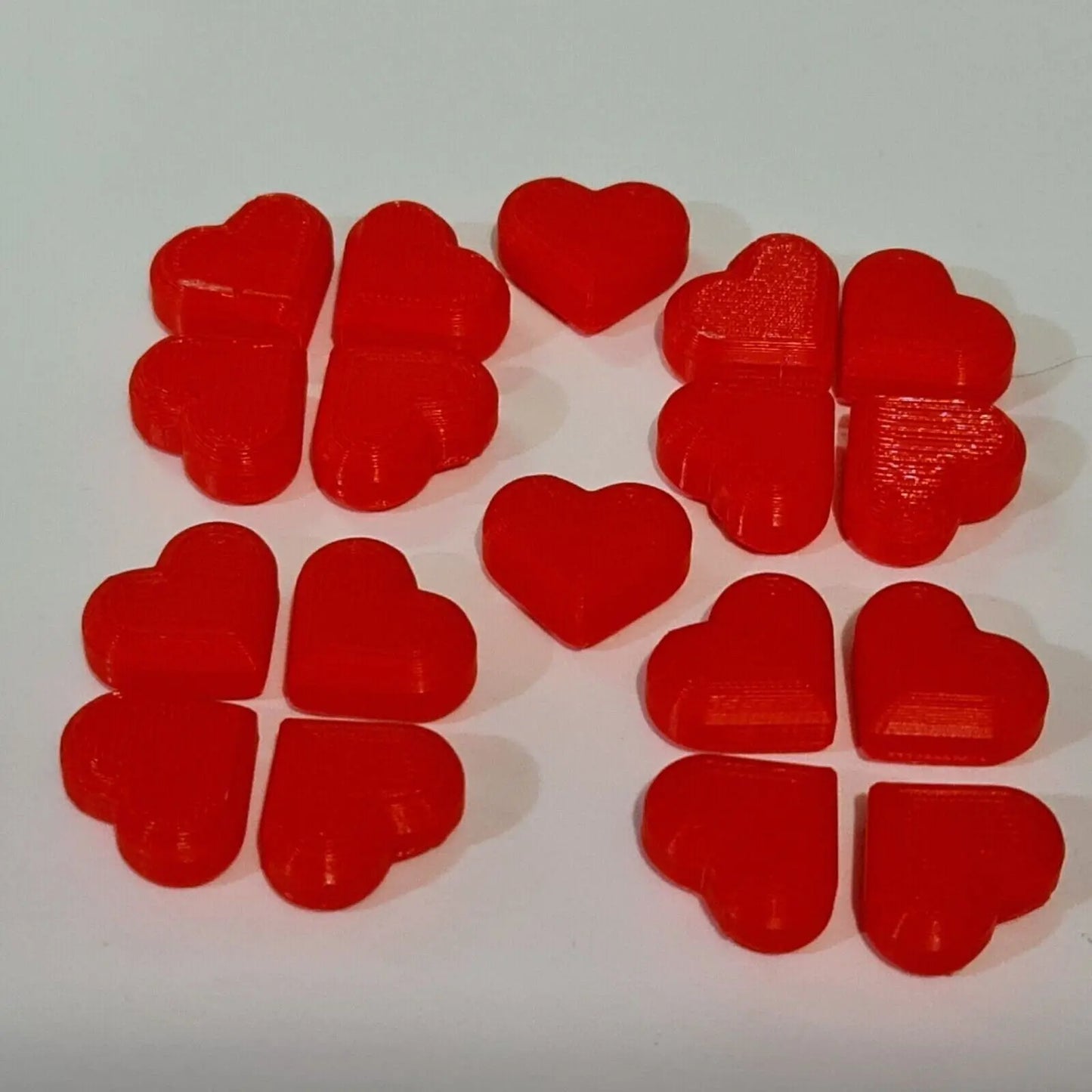18 x Love Letter Pocket Token Love Hearts 20mm Valentine Wedding Decorations 3D Peak Print