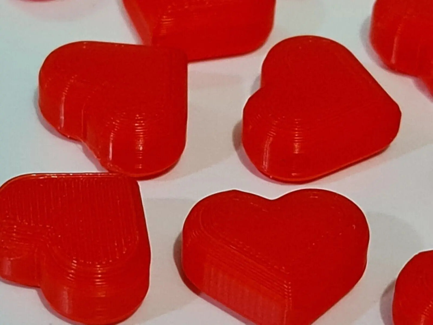 18 x Love Letter Pocket Token Love Hearts 20mm Valentine Wedding Decorations 3D Peak Print