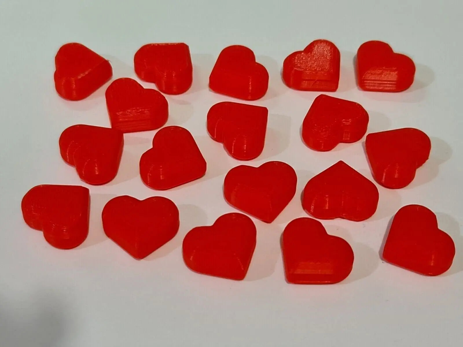 18 x Love Letter Pocket Token Love Hearts 20mm Valentine Wedding Decorations 3D Peak Print