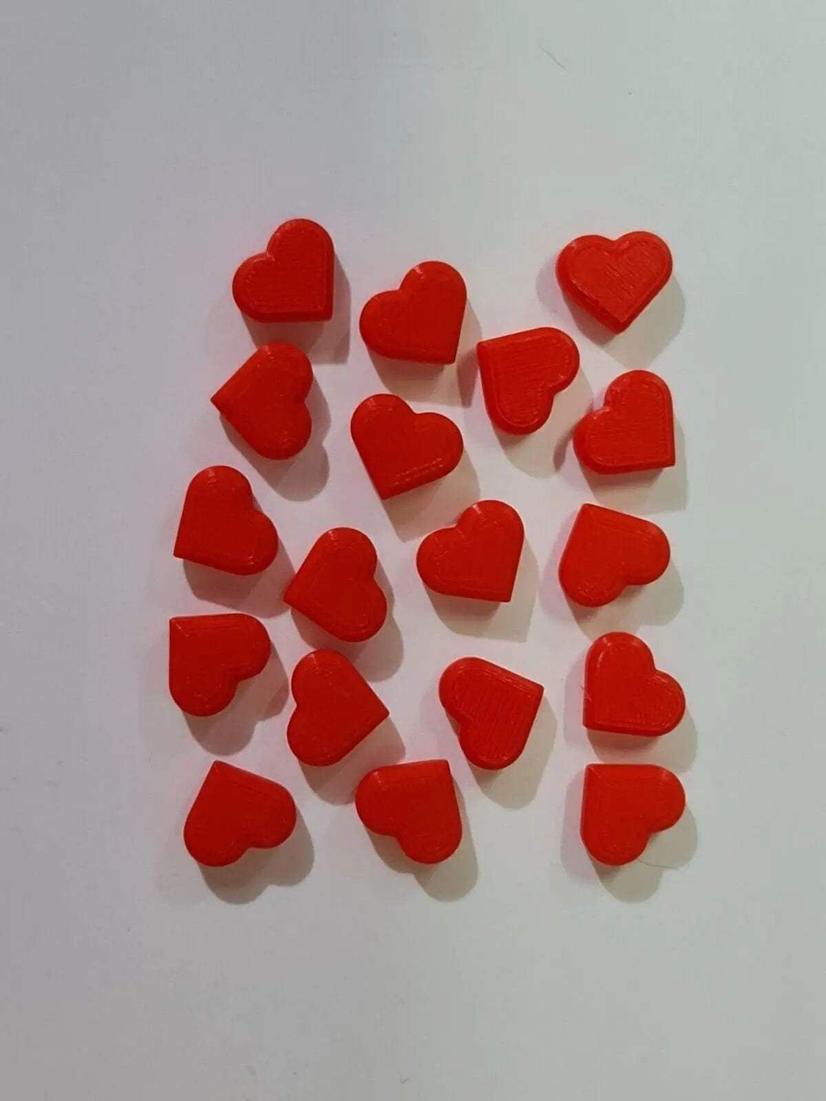 18 x Love Letter Pocket Token Love Hearts 20mm Valentine Wedding Decorations 3D Peak Print