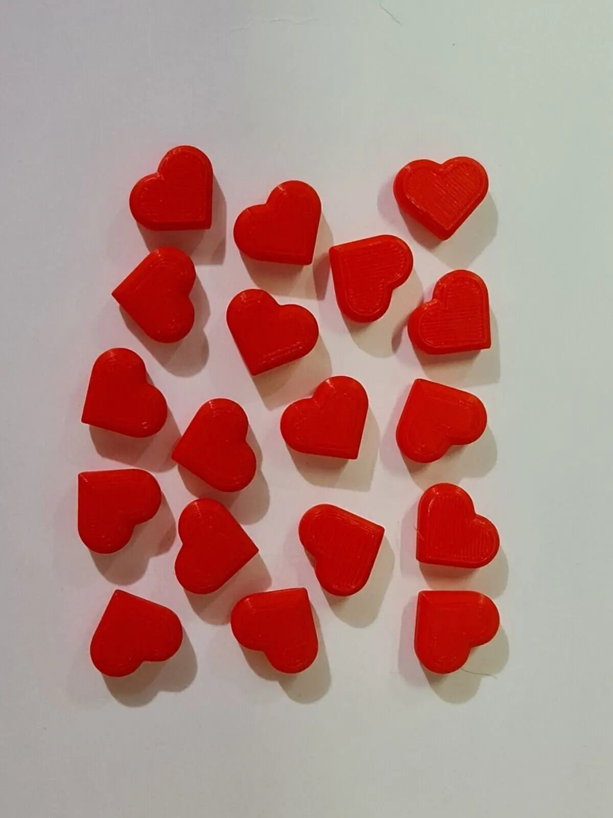 18 x Love Letter Pocket Token Love Hearts 20mm Valentine Wedding Decorations 3D Peak Print