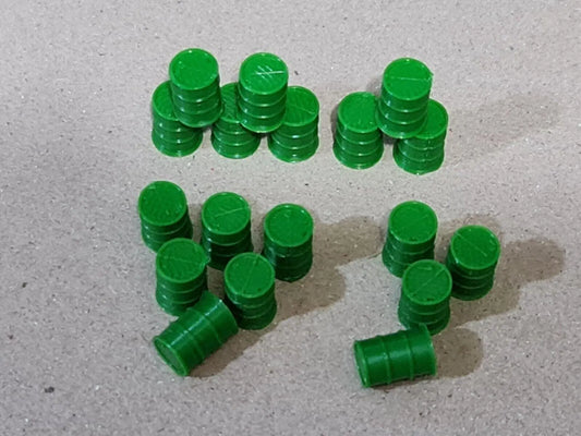 Oil Drum Barrels OO HO Gauge New Green 1:76 Scale Models Train Railway 18 Pack 3D Peak Print