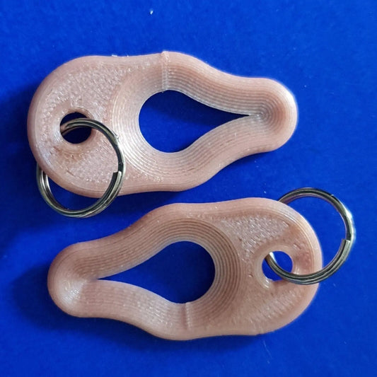 2 x Key Ring Tick Removal Tools Silk Rose Gold PLA Plastic dog cat horse human 3D Peak Print