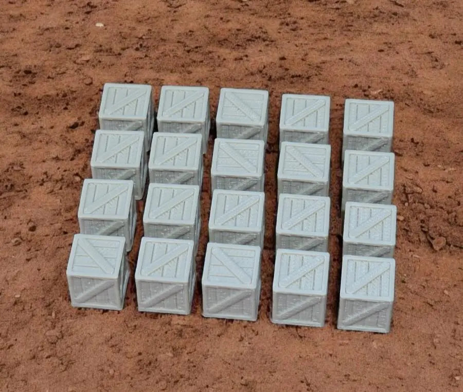 Wooden Crates 3ft Model Train Railway Station Freight New OO HO Gauge 20 Pack 3D Peak Print