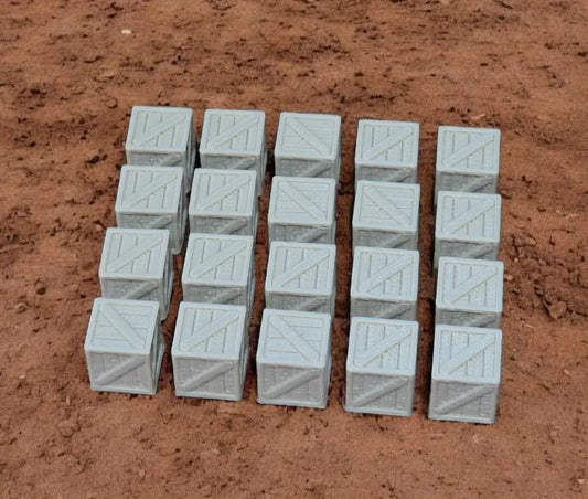 Wooden Crates 3ft Model Train Railway Station Freight New OO HO Gauge 20 Pack 3D Peak Print