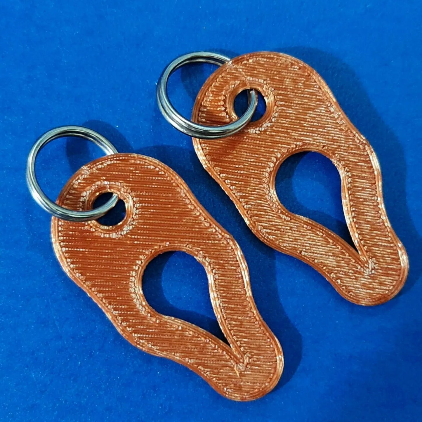 2 x Key Ring Tick Removal Tools Copper PLA Plastic Biodegradable, dog cat horse 3D Peak Print