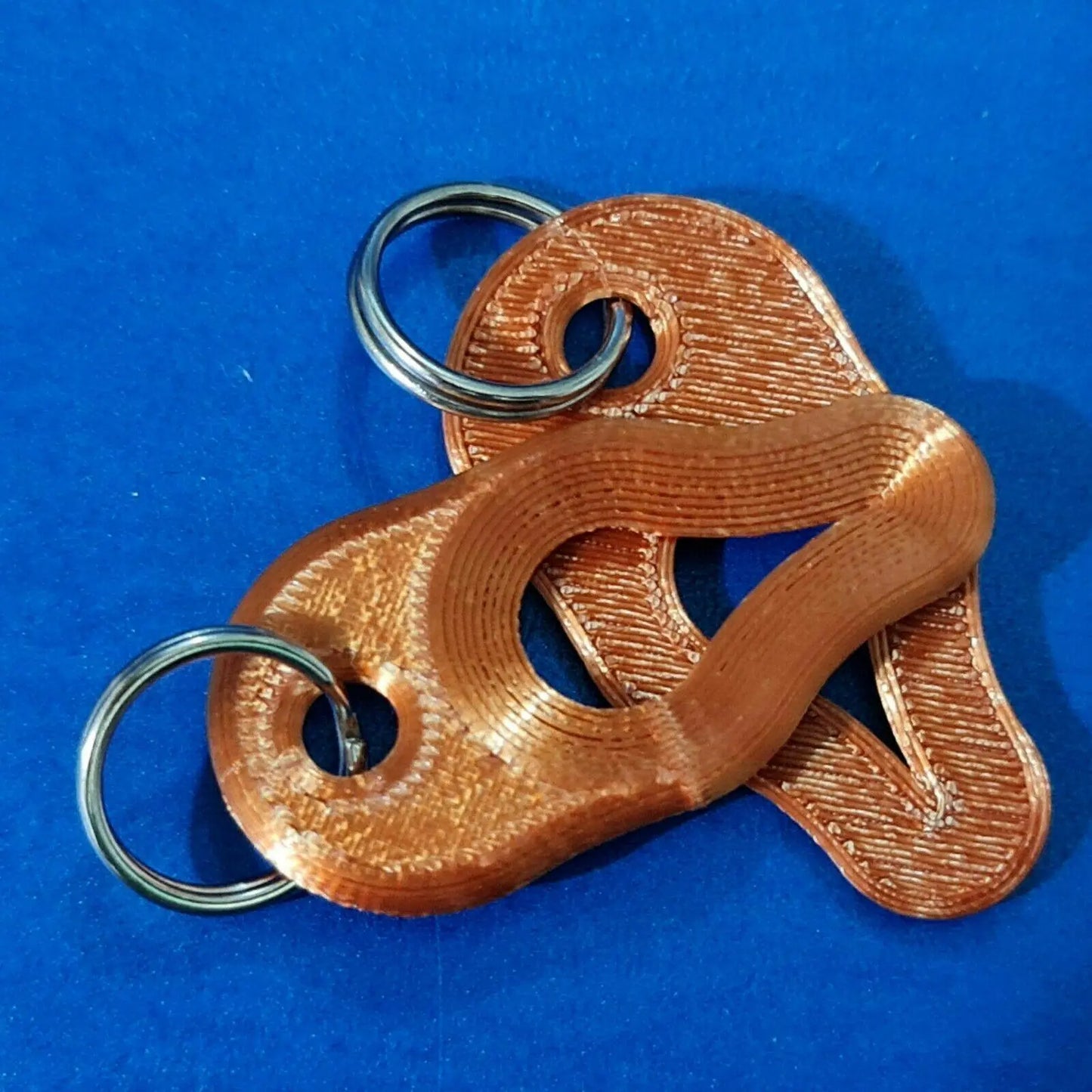 2 x Key Ring Tick Removal Tools Copper PLA Plastic Biodegradable, dog cat horse 3D Peak Print