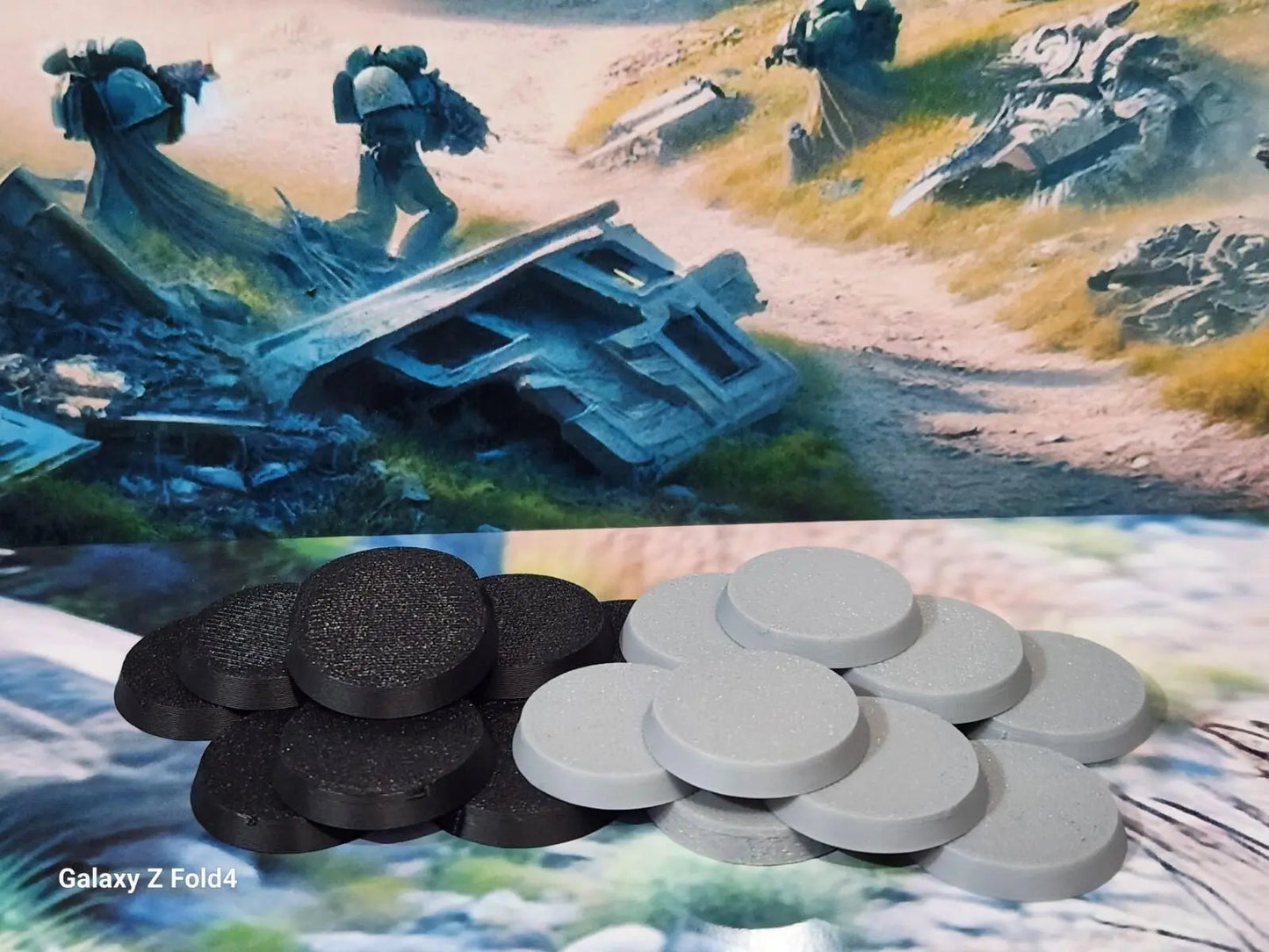 Wargaming Bases 40mm Round Durable Plastic for War Gaming Tabletop Games 3D Peak Print