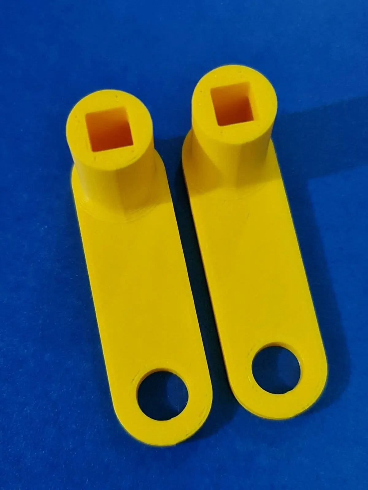 2 x Square 6x6mm Gas Electric Meter Box Utility Key Cupboard Yellow PLA Bio 3D Peak Print