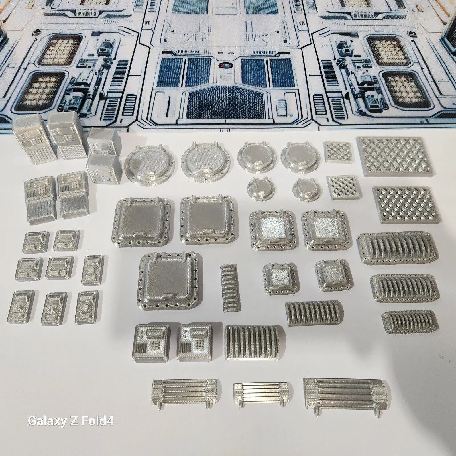 28mm Sci-Fi Greebles Kitbash Set: 42 pcs Cyberpunk Control Panels, Switches 3D Peak Print