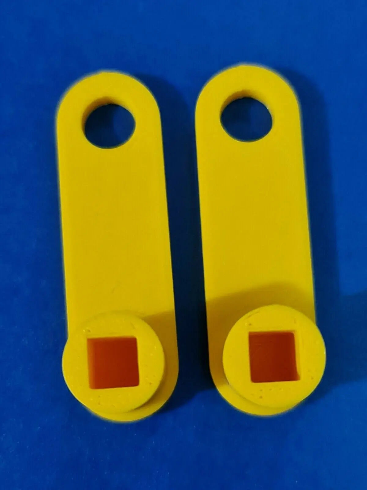 2 x Square 6x6mm Gas Electric Meter Box Utility Key Cupboard Yellow PLA Bio 3D Peak Print