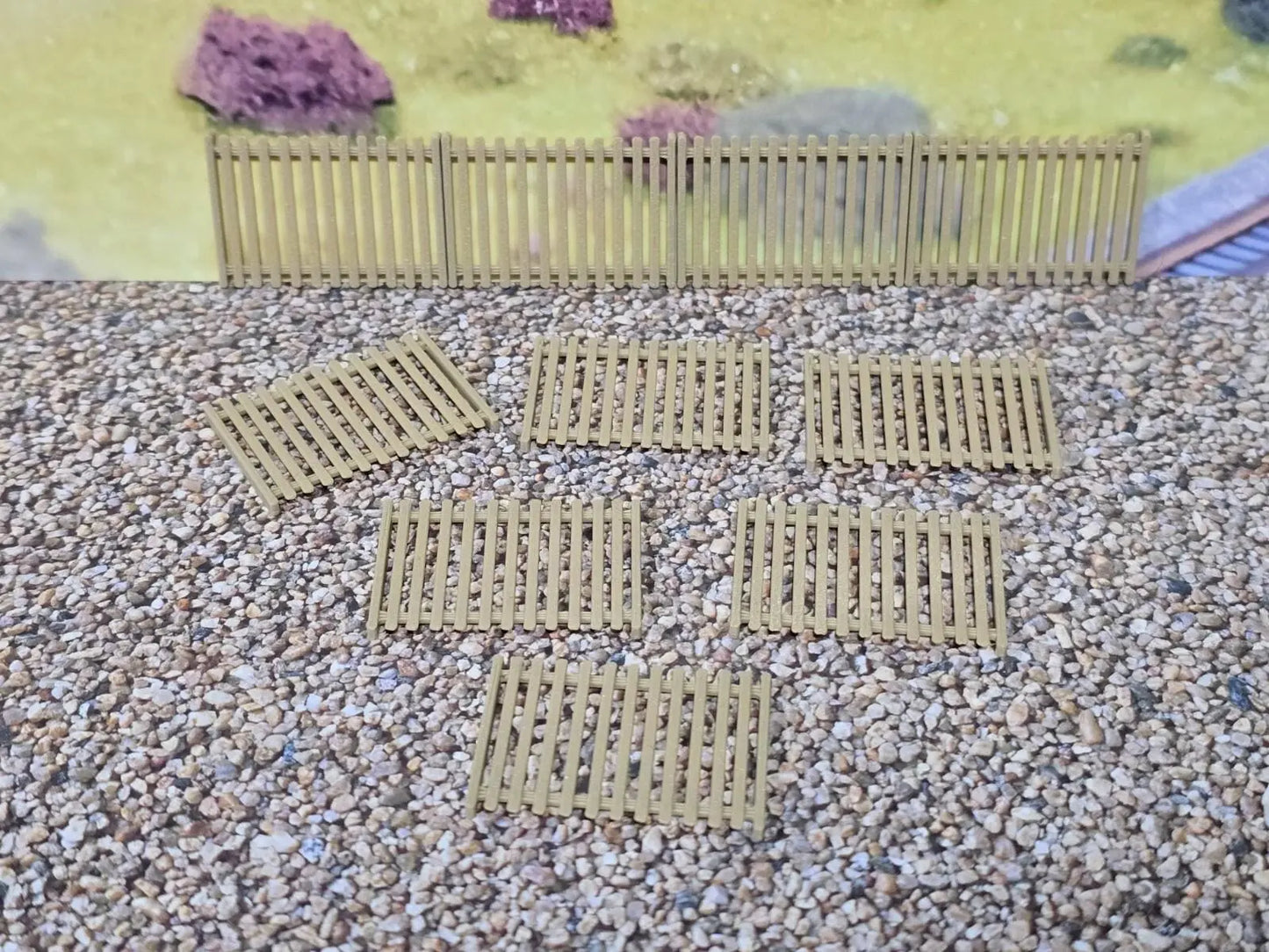 Garden Fencing 6ft N Gauge New 10 Pack Wood 1:148 Scale Models Train Railway 3D Peak Print