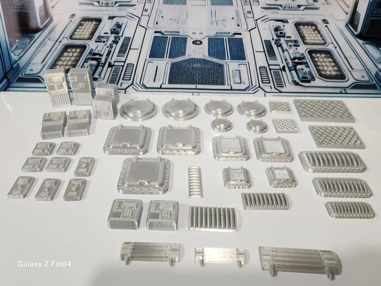 28mm Sci-Fi Greebles Kitbash Set: 42 pcs Cyberpunk Control Panels, Switches 3D Peak Print