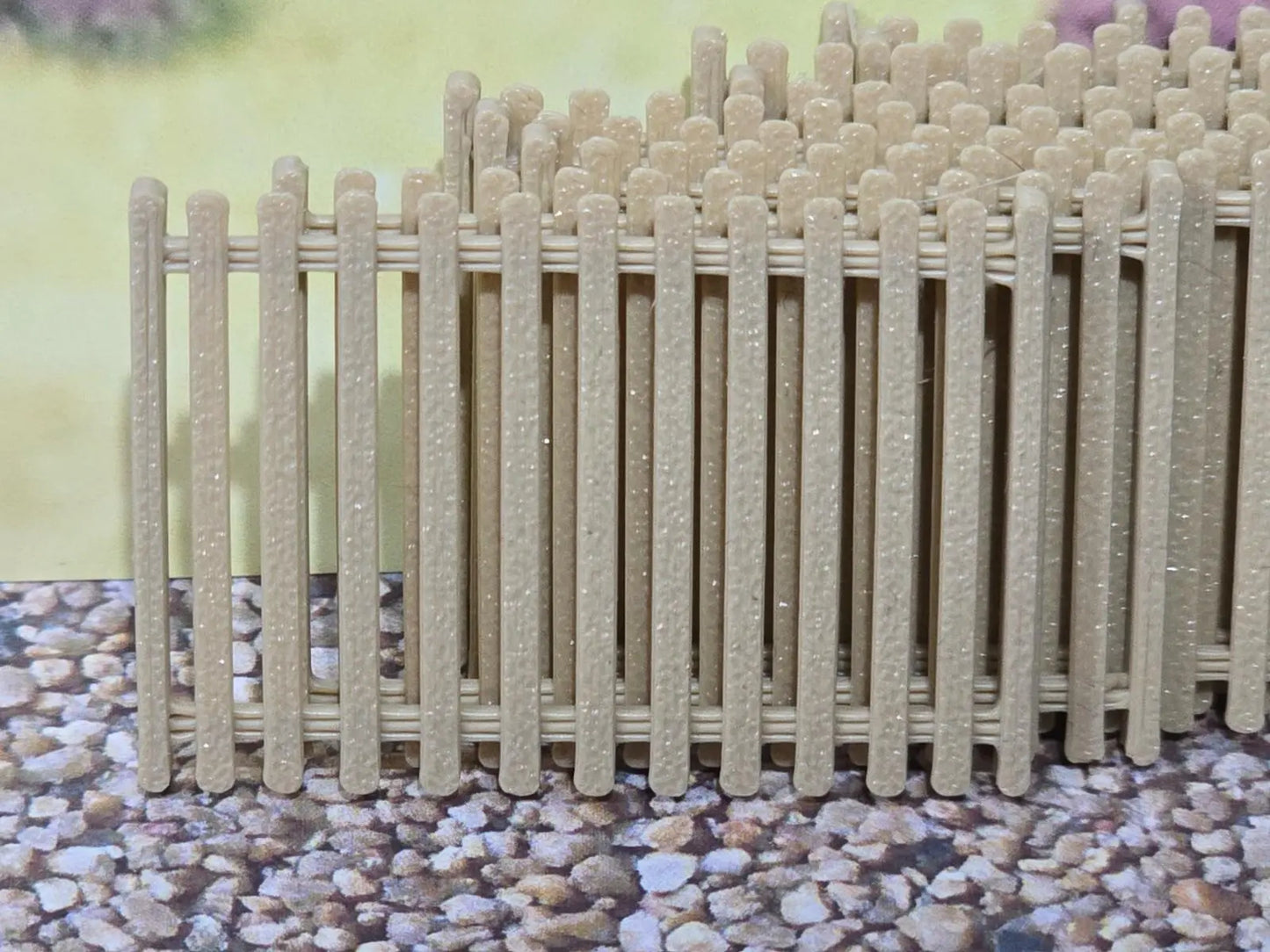 Garden Fencing 6ft N Gauge New 10 Pack Wood 1:148 Scale Models Train Railway 3D Peak Print
