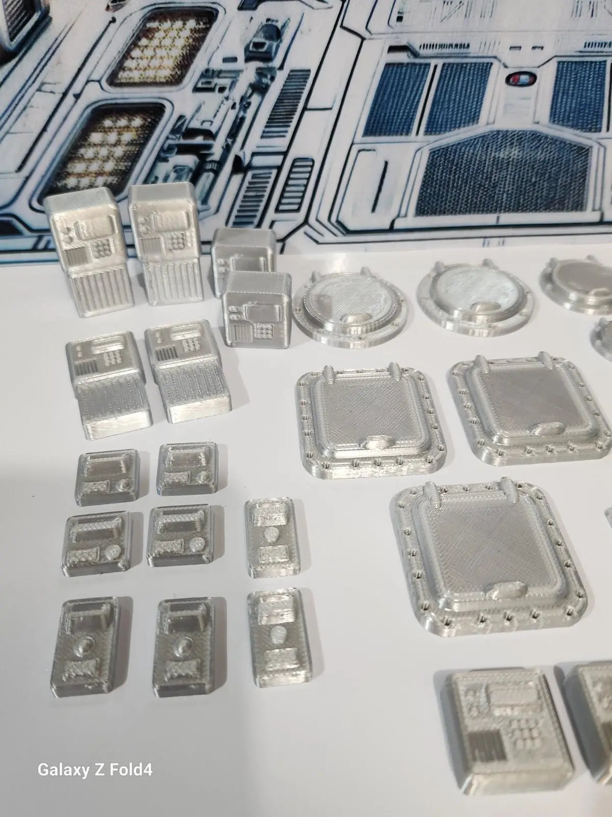 28mm Sci-Fi Greebles Kitbash Set: 42 pcs Cyberpunk Control Panels, Switches 3D Peak Print