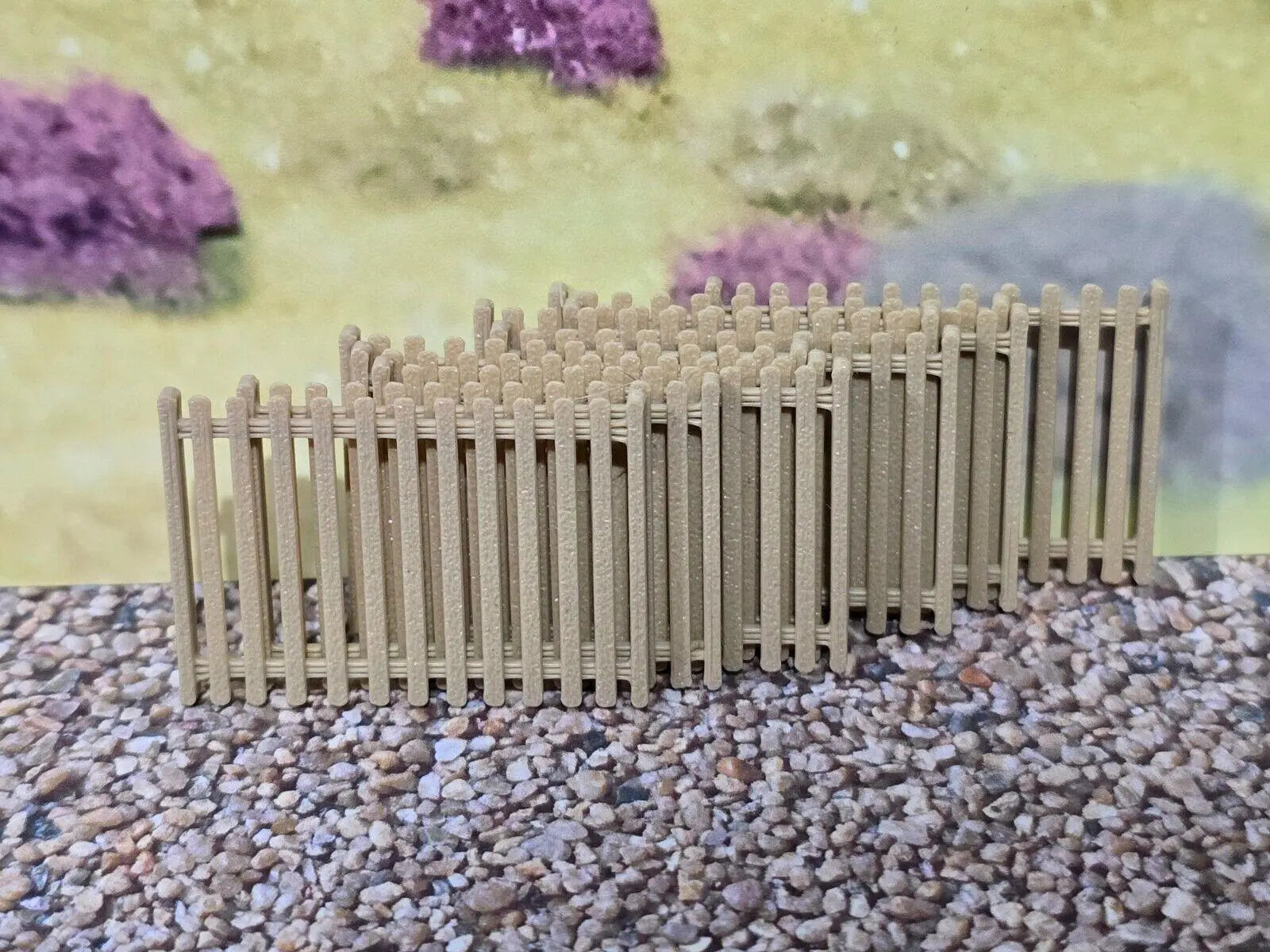 Garden Fencing 6ft N Gauge New 10 Pack Wood 1:148 Scale Models Train Railway 3D Peak Print