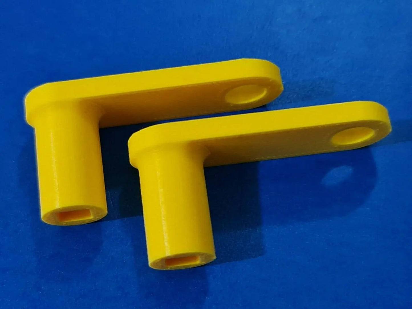 2 x Square 6x6mm Gas Electric Meter Box Utility Key Cupboard Yellow PLA Bio 3D Peak Print