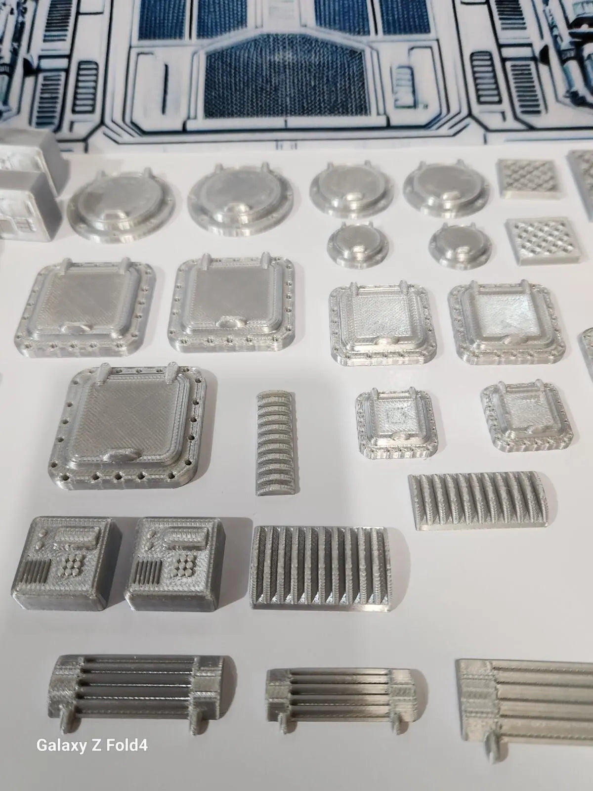 28mm Sci-Fi Greebles Kitbash Set: 42 pcs Cyberpunk Control Panels, Switches 3D Peak Print