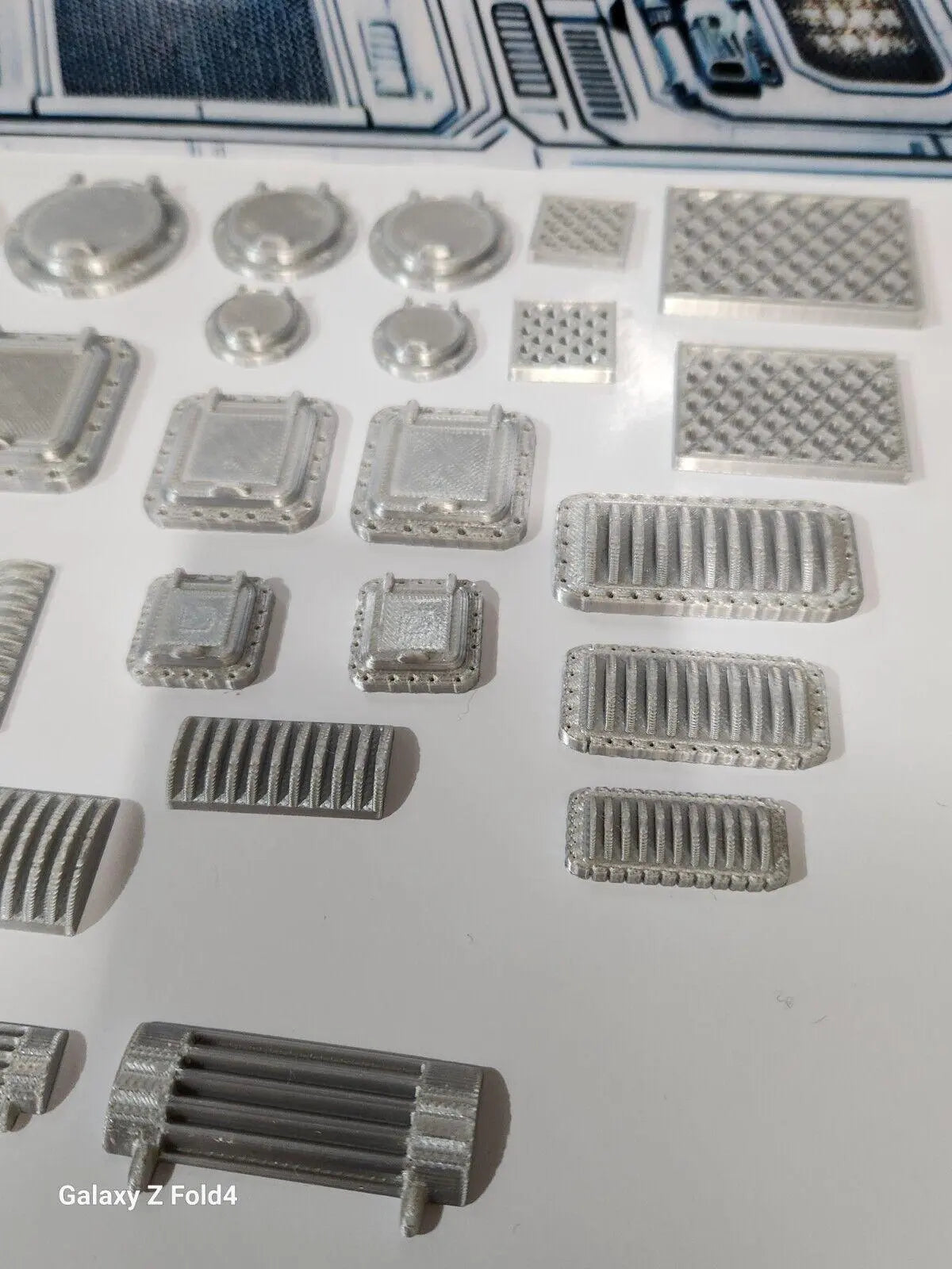 28mm Sci-Fi Greebles Kitbash Set: 42 pcs Cyberpunk Control Panels, Switches 3D Peak Print