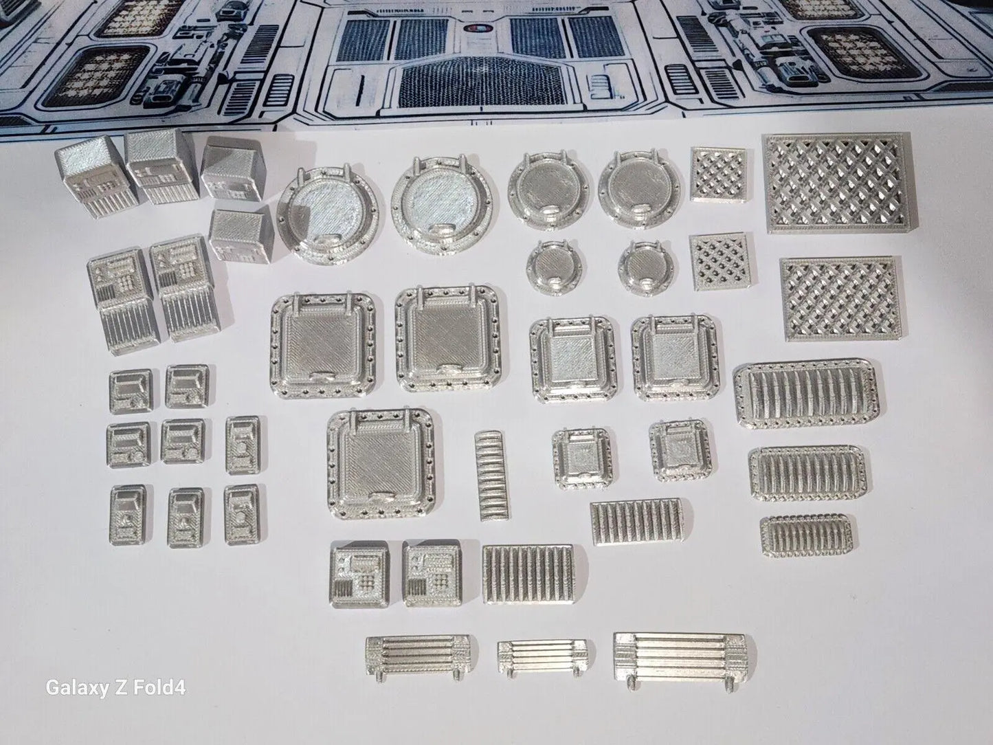 28mm Sci-Fi Greebles Kitbash Set: 42 pcs Cyberpunk Control Panels, Switches 3D Peak Print