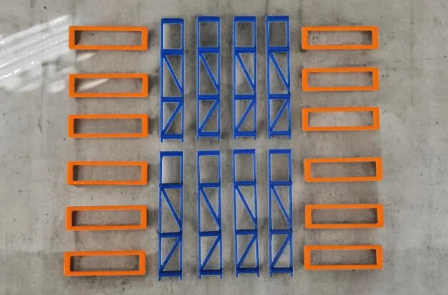 Pallet Racking Racks 1:76 Scale OO Gauge Model Train Railways Dioramas x 4 Sets 3D Peak Print