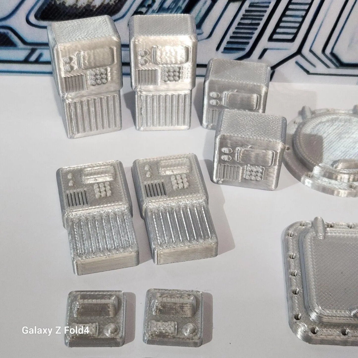28mm Sci-Fi Greebles Kitbash Set: 42 pcs Cyberpunk Control Panels, Switches 3D Peak Print