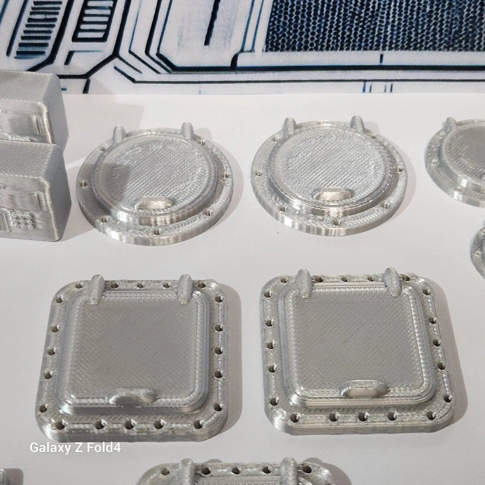 28mm Sci-Fi Greebles Kitbash Set: 42 pcs Cyberpunk Control Panels, Switches 3D Peak Print