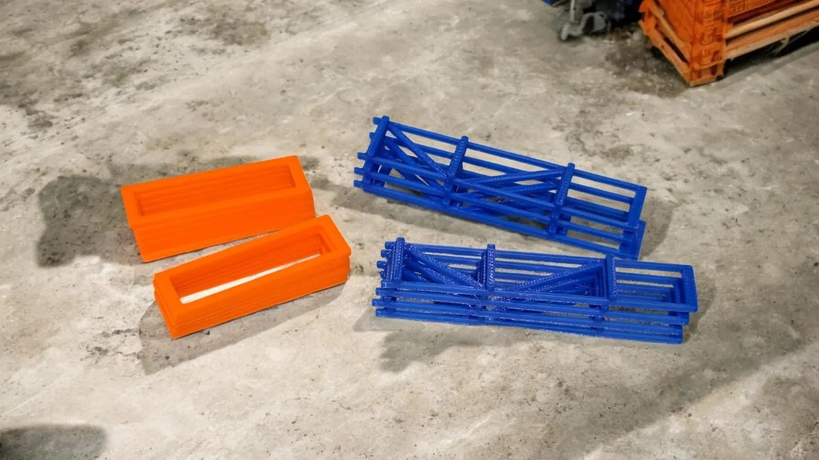 Pallet Racking Racks 1:76 Scale OO Gauge Model Train Railways Dioramas x 4 Sets 3D Peak Print