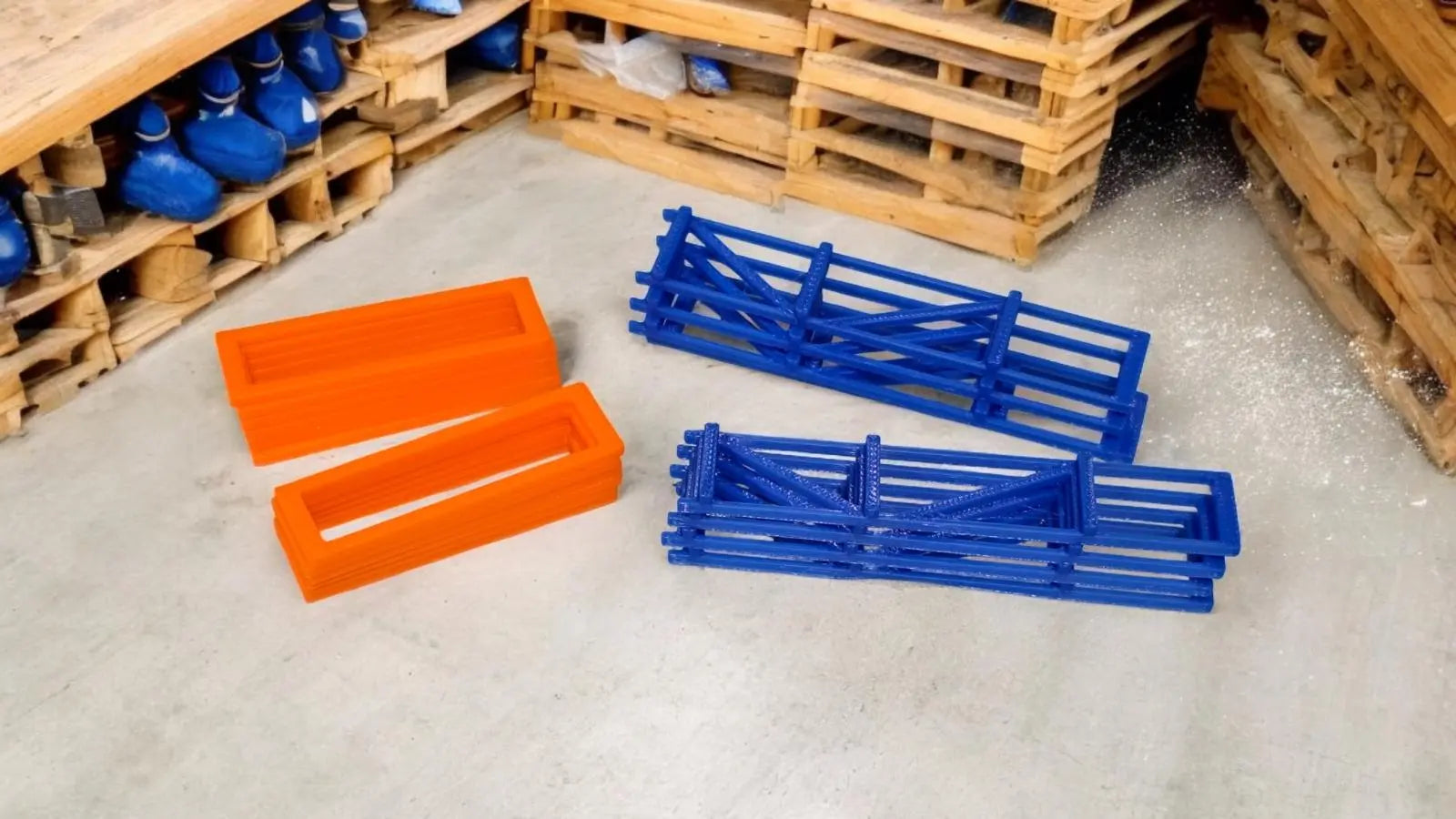 Pallet Racking Racks 1:76 Scale OO Gauge Model Train Railways Dioramas x 4 Sets 3D Peak Print