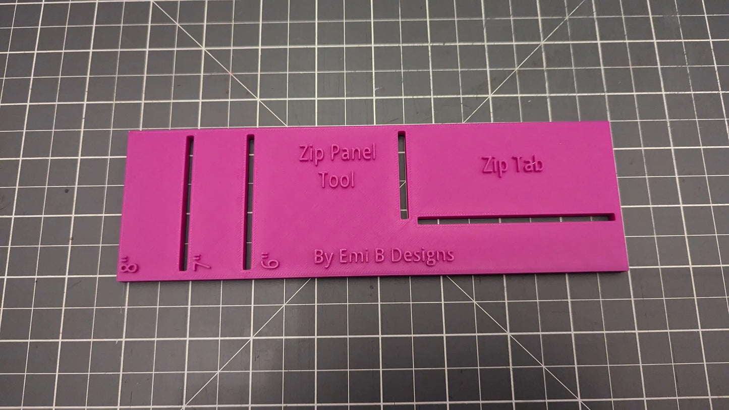 Zip Panel Tool Bag Making Tool Bag Making Ruler Make zip closures in your bag 3D Peak Print