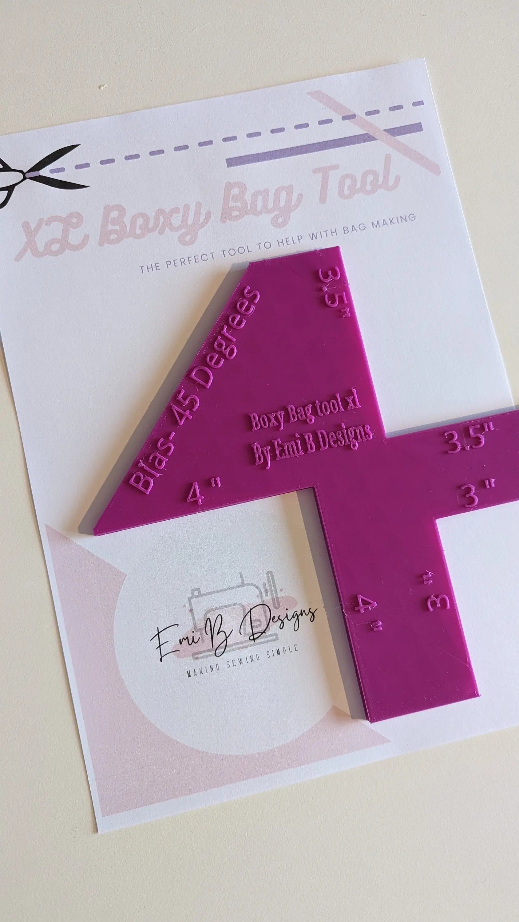 XL Boxy Bag Tool Bag Making Tool Bag Making Ruler XL Bags 3D Peak Print