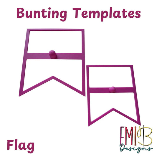 Flag Bunting Templates Pack of 2 Plastic Bunting Templates Sew your own Bunting 3D Peak Print
