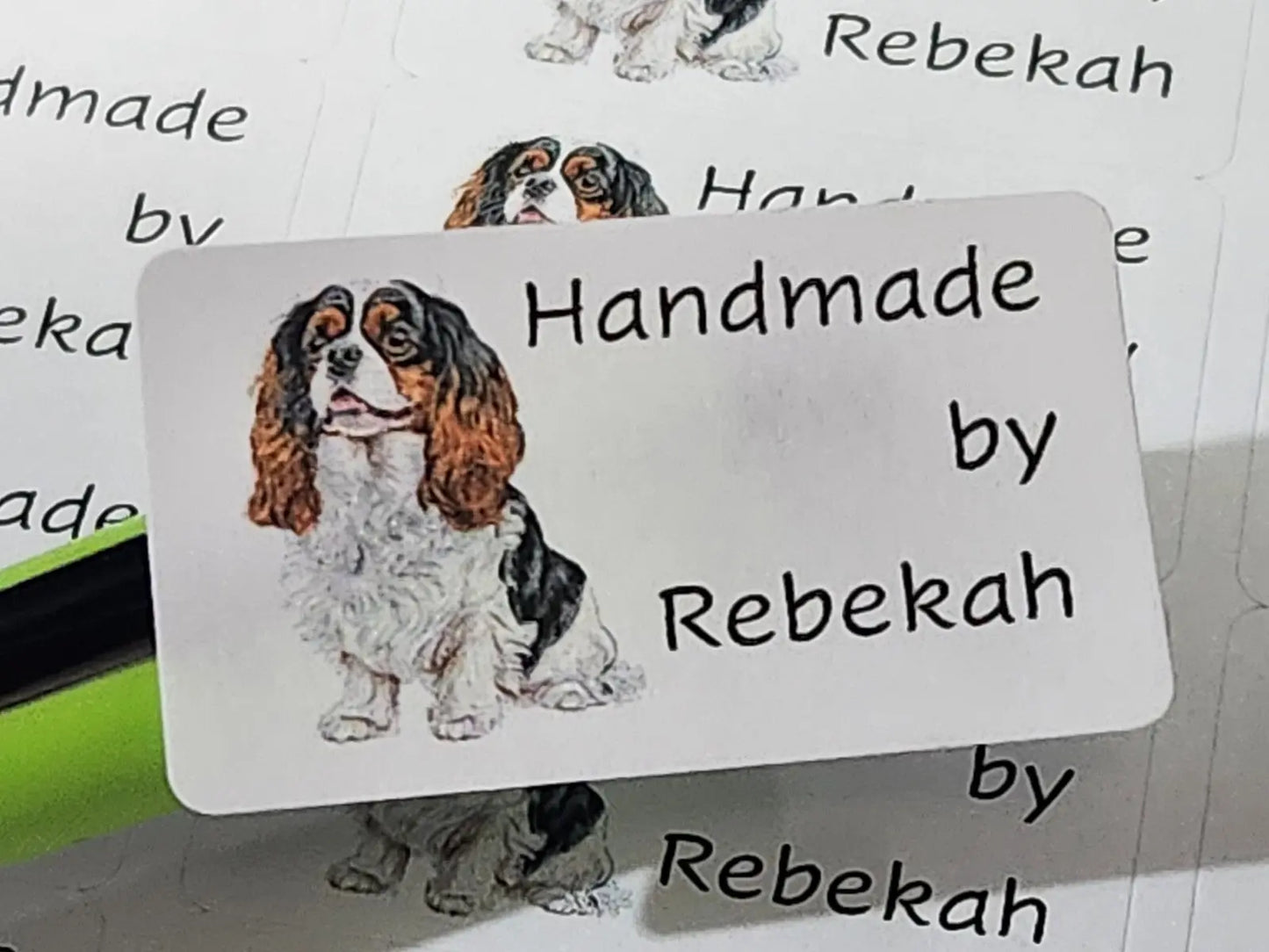 260 Handmade by Labels, Dog Breeds, Craft stickers, Address return Cavalier