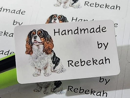 260 Handmade by Labels, Dog Breeds, Craft stickers, Address return Cavalier