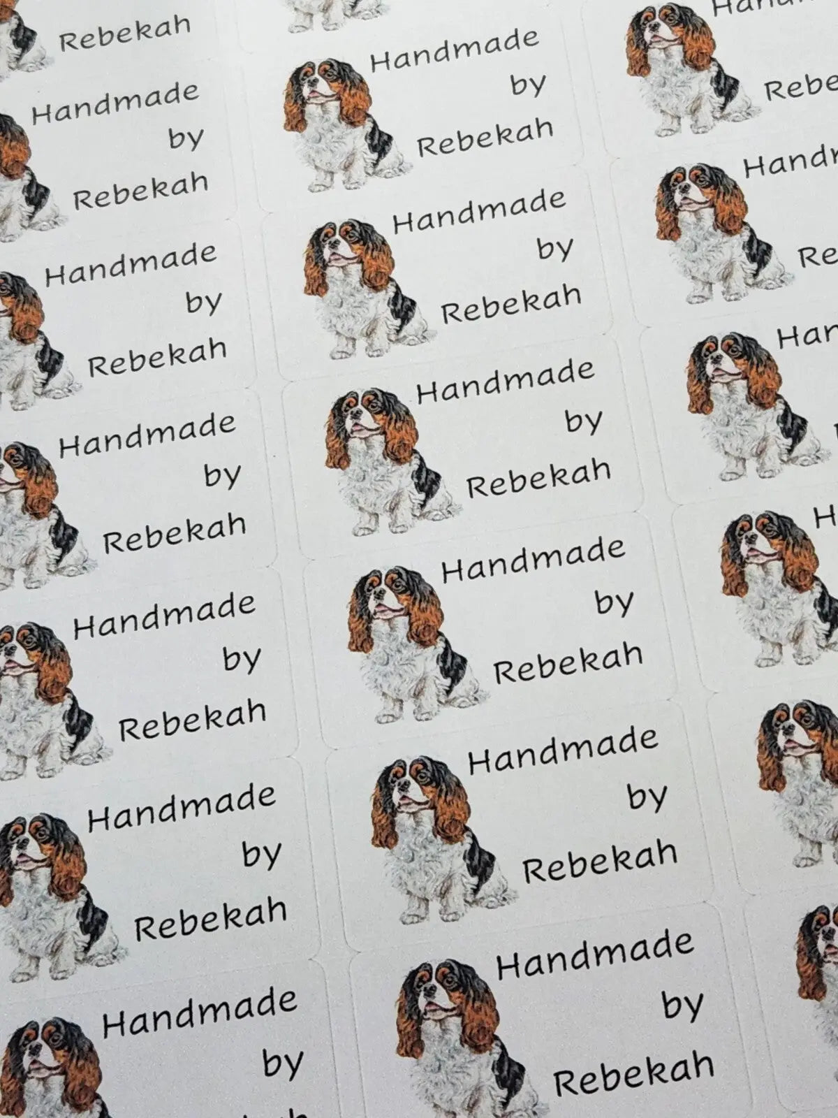 260 Handmade by Labels, Dog Breeds, Craft stickers, Address return Cavalier