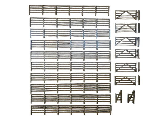 Model Fencing OO HO New 18 Pack Brown Gauge 1:76 Scale Models Train Railway Cavalier