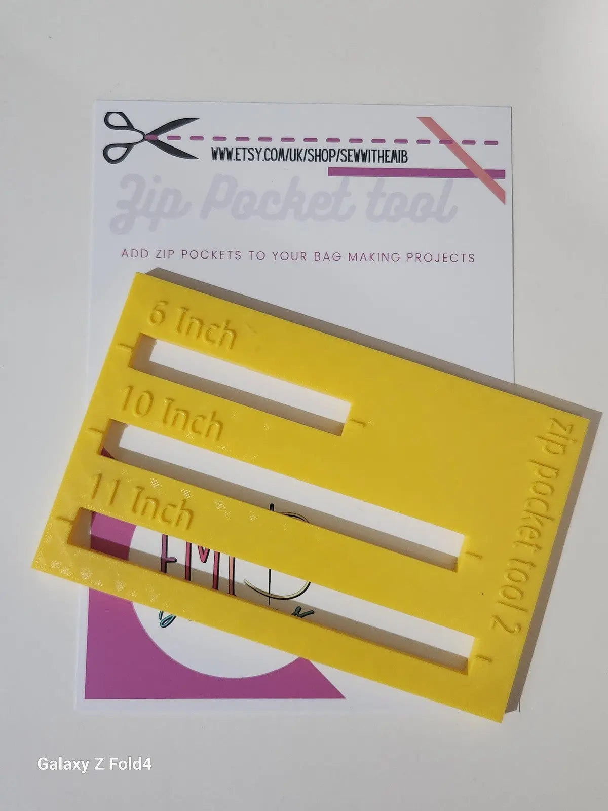 Zip Pocket Tool 2 Make your own Zip Pockets How to sew a zip pocket Zip tool 3D Peak Print