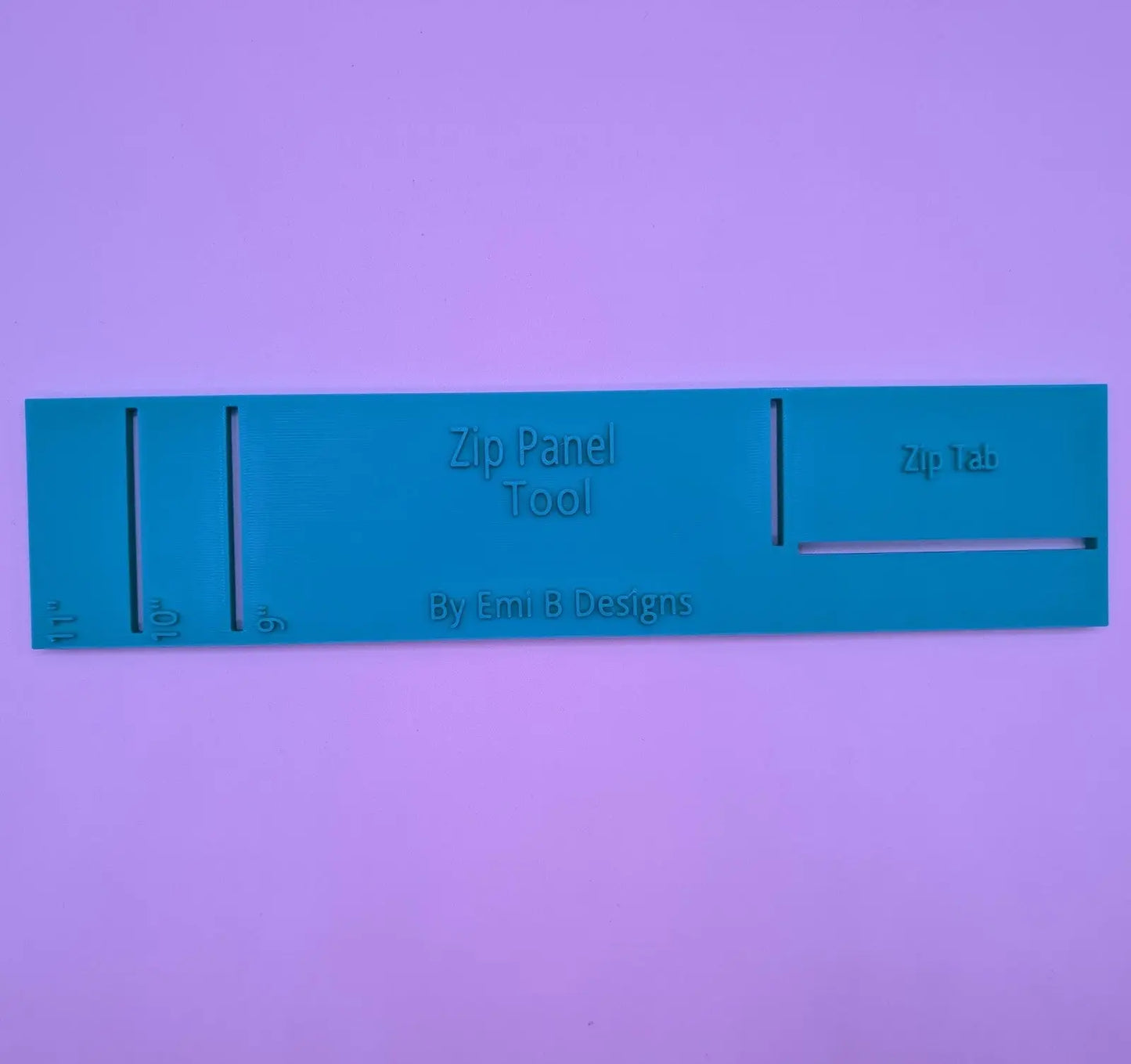 Zip Panel Tool size 2 Bag Making Tool Bag Making Ruler Make zip closures in 3D Peak Print