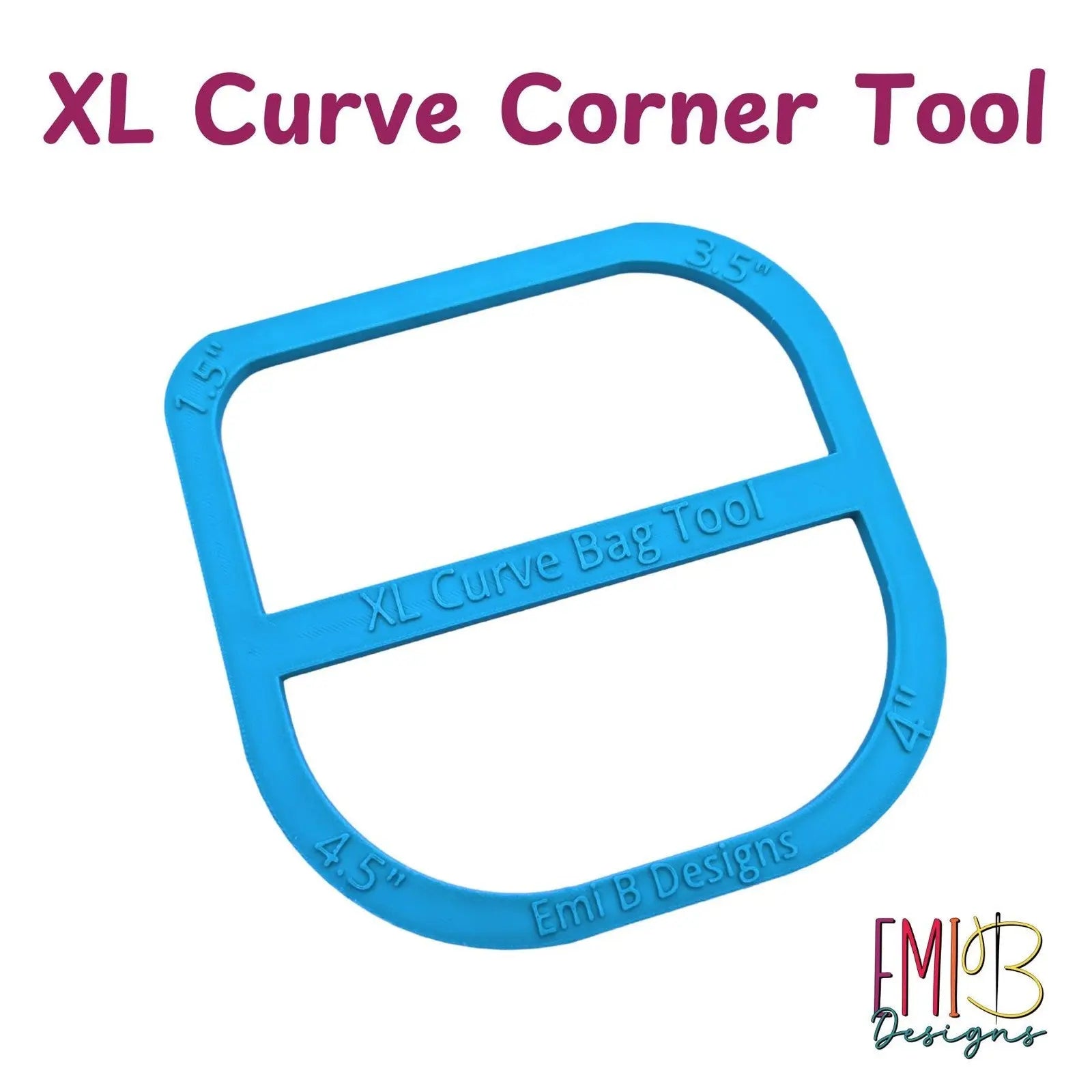 XL Curved Corner Tool Curved Bag ruler Curved corner Tool Bag Making Ruler Bag 3D Peak Print