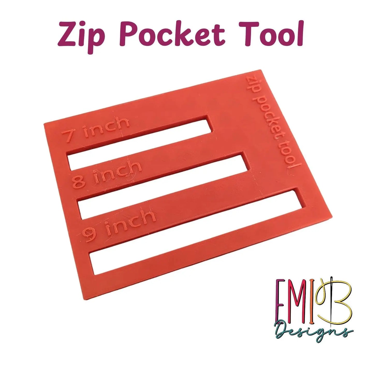 Zip Pocket Tool Make your own Zip Pockets How to sew a zip pocket Zip tool Zip 3D Peak Print