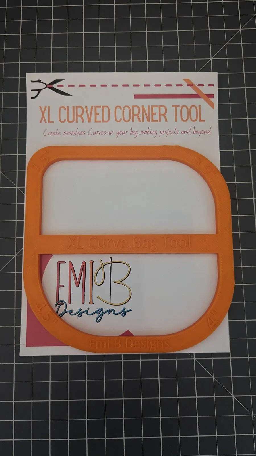 XL Curved Corner Tool Curved Bag ruler Curved corner Tool Bag Making Ruler Bag 3D Peak Print