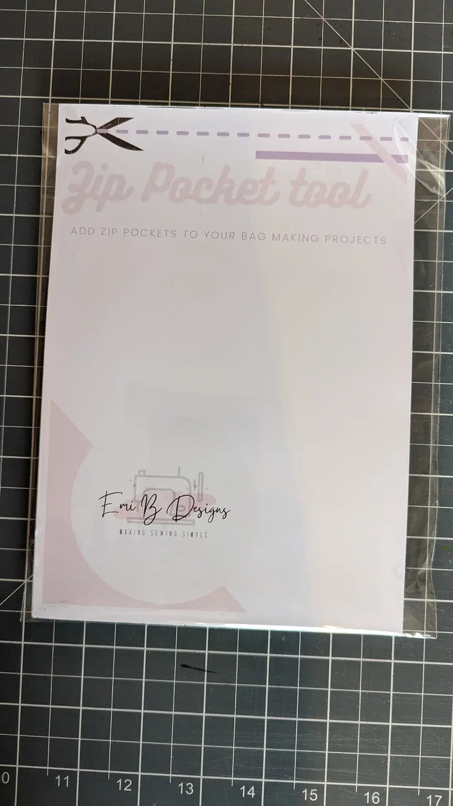Zip Pocket Tool Make your own Zip Pockets How to sew a zip pocket Zip tool Zip 3D Peak Print