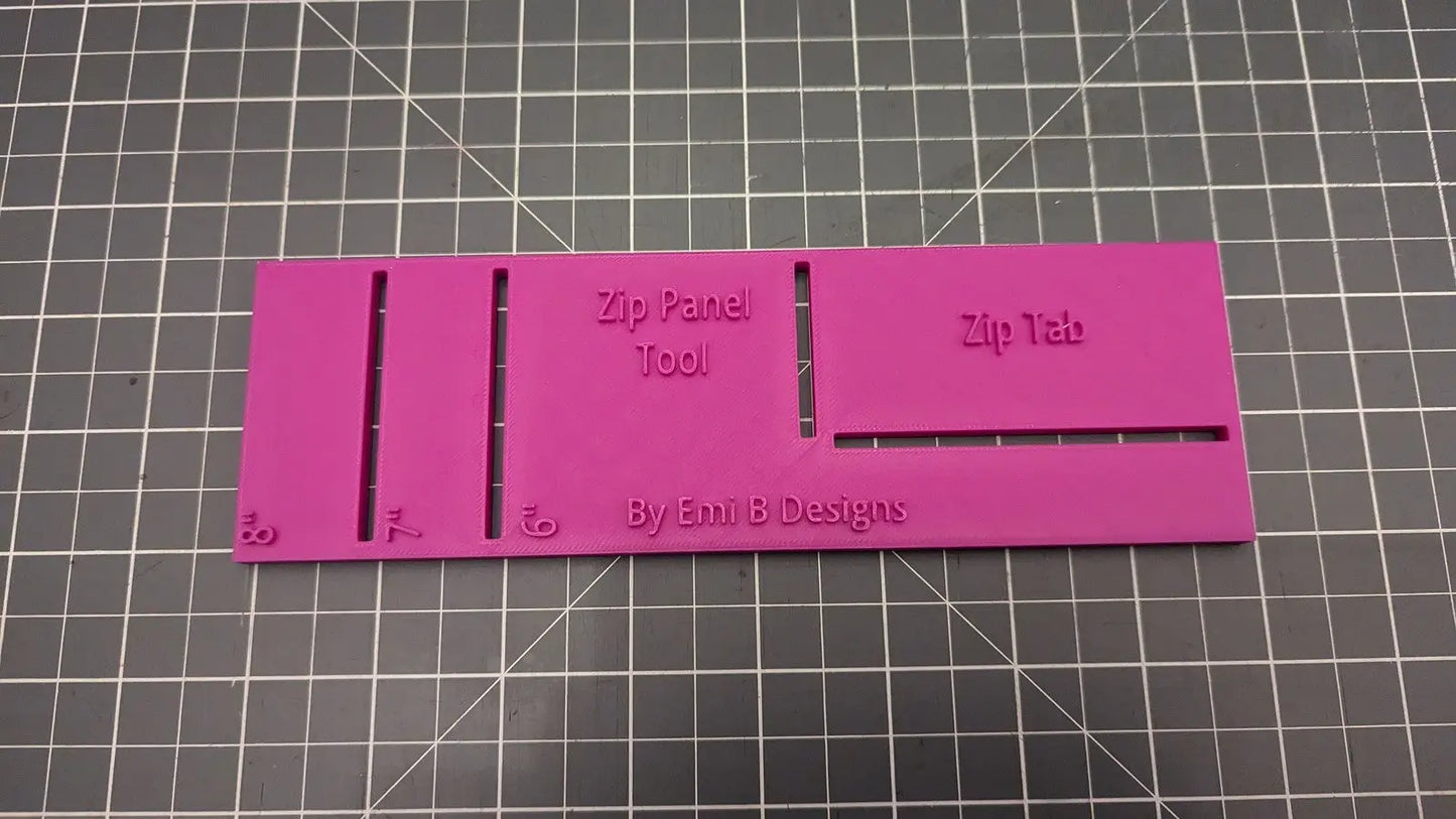 Zip Panel Tool Bag Making Tool Bag Making Ruler Make zip closures in your bag 3D Peak Print