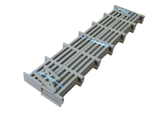 Fencing Railings OO Gauge 10 Pack Light Brown  1:76 Scale Model Train Railway Cavalier