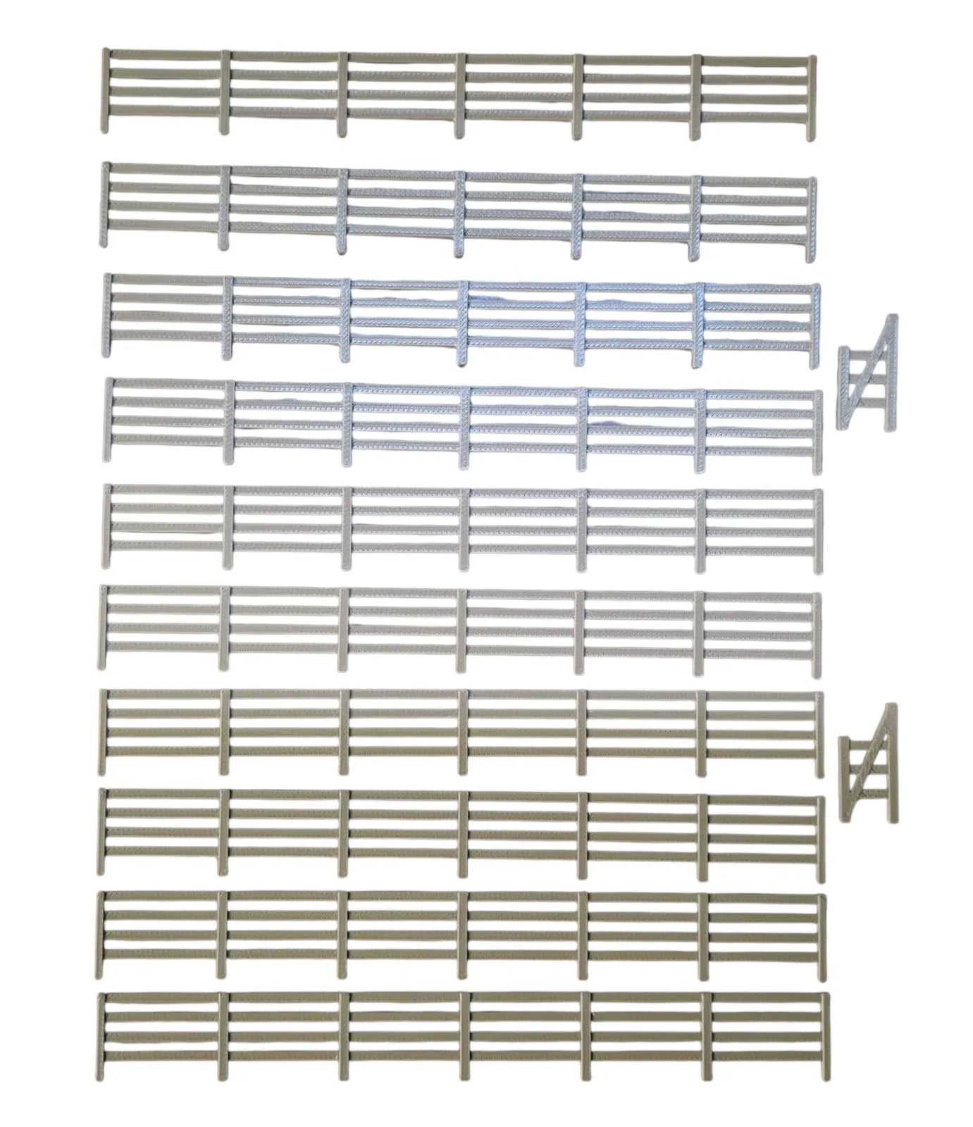 Fencing Railings OO Gauge 10 Pack Light Brown  1:76 Scale Model Train Railway Cavalier