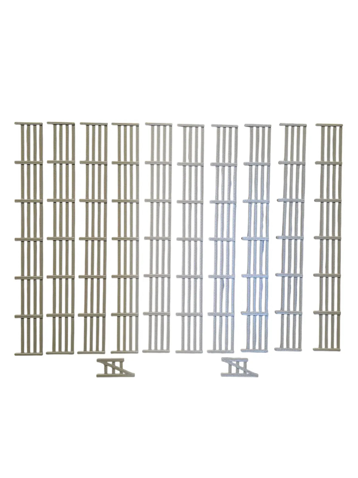 Fencing Railings OO Gauge 10 Pack Light Brown  1:76 Scale Model Train Railway Cavalier